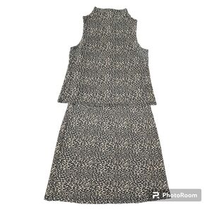 Apostrophe Petite Matching 2pc Leopard Print Tank Top and Skirt Size PM